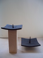 Candelabros para cirio pascual y altar